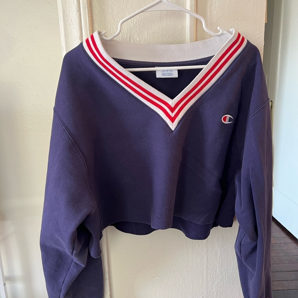 Champion Women's Navy V-Neck Top